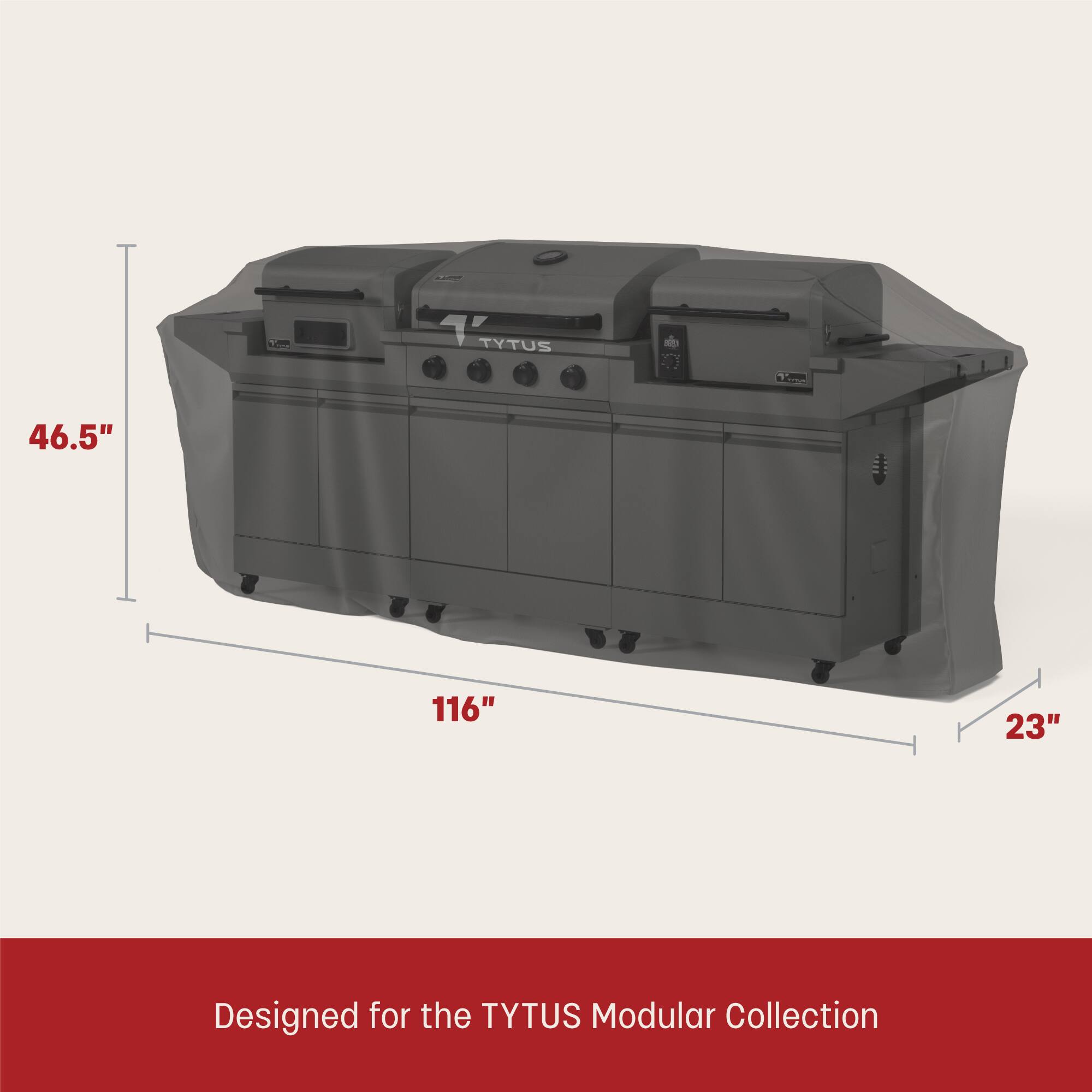 Designed for the TYTUS Modular Collection, the TYTUS 46.5" 116" 23" is a versatile and functional piece of furniture that can be used in various settings. Its dimensions make it suitable for a wide range of spaces, from small apartments to large offices. The TYTUS Modular Collection is known for its innovative design and modular components, which allow for easy customization and reconfiguration to meet the needs of different users.