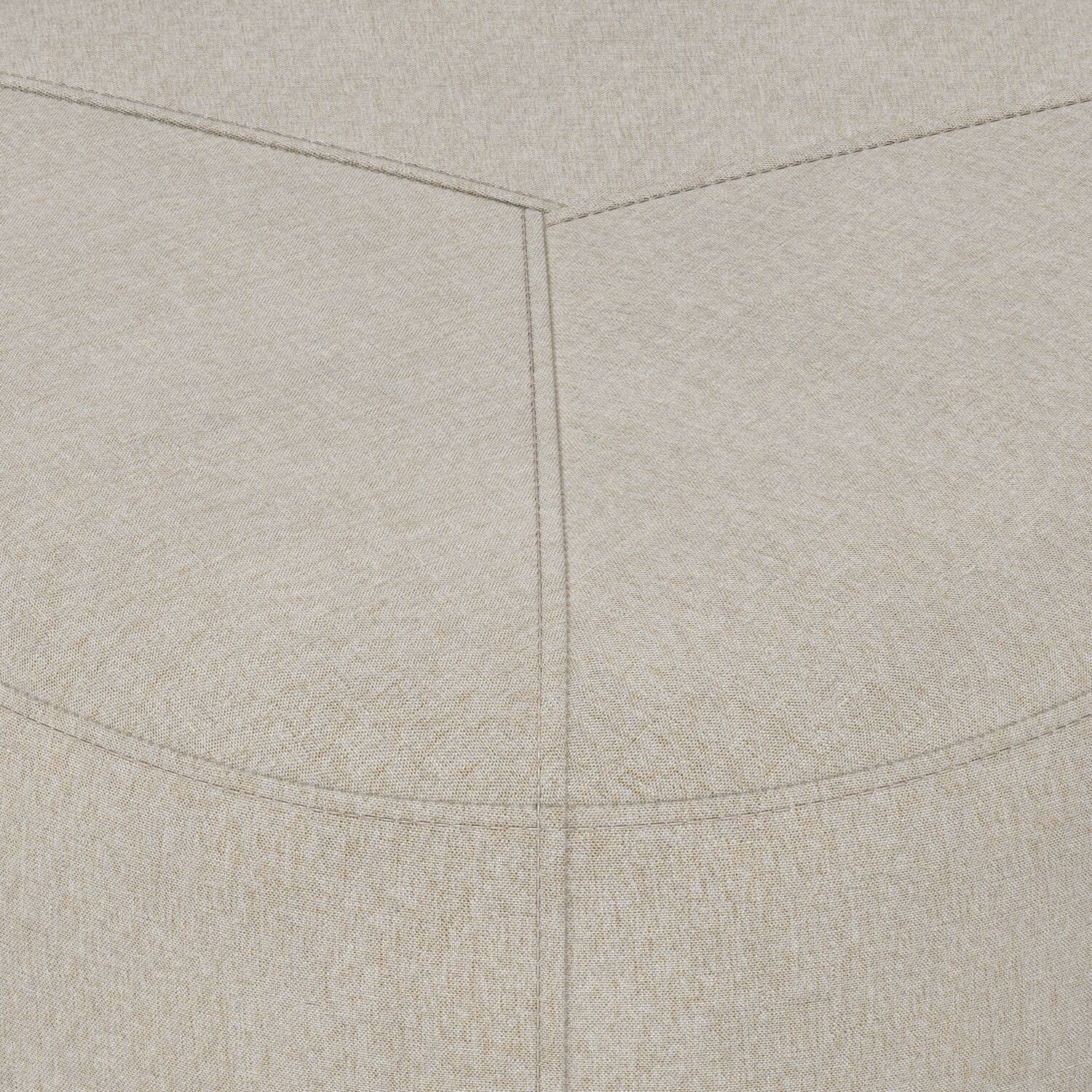 Alt View 2. Simpli Home - Moore Small Ottoman in Natural Linen Look Fabric - Natural.