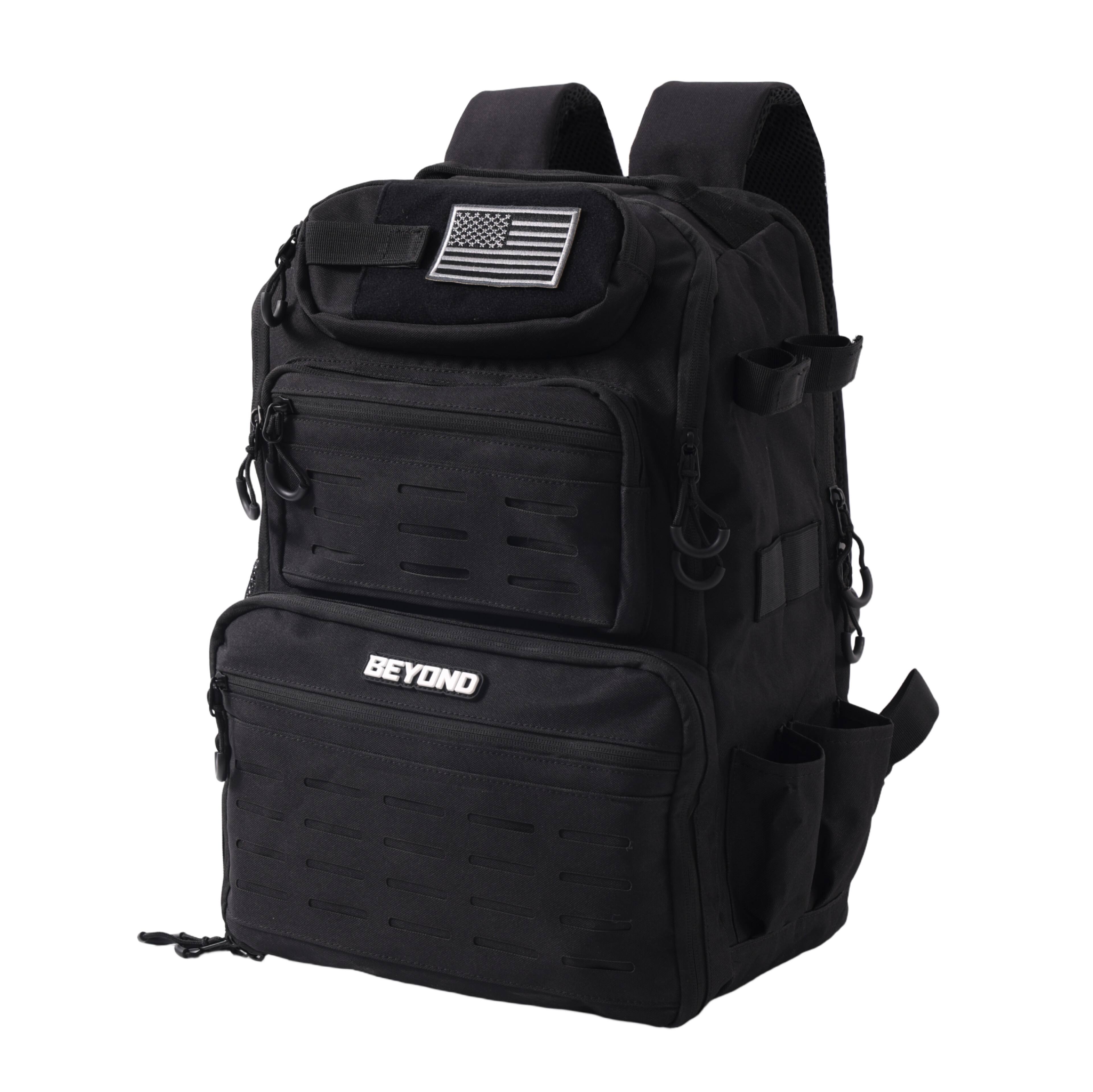 Alt View 2. Beyond Braid - Beyond Fishing Tackle Backpack, 40L Water-Resistant Canvas, Includes 4 3600 Boxes, Black - Black.