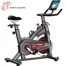 HARISON - Exercise Bike 350 lb Capacity, Magnetic Stationary Bike for Home with Bluetooth (BBX15) - Black