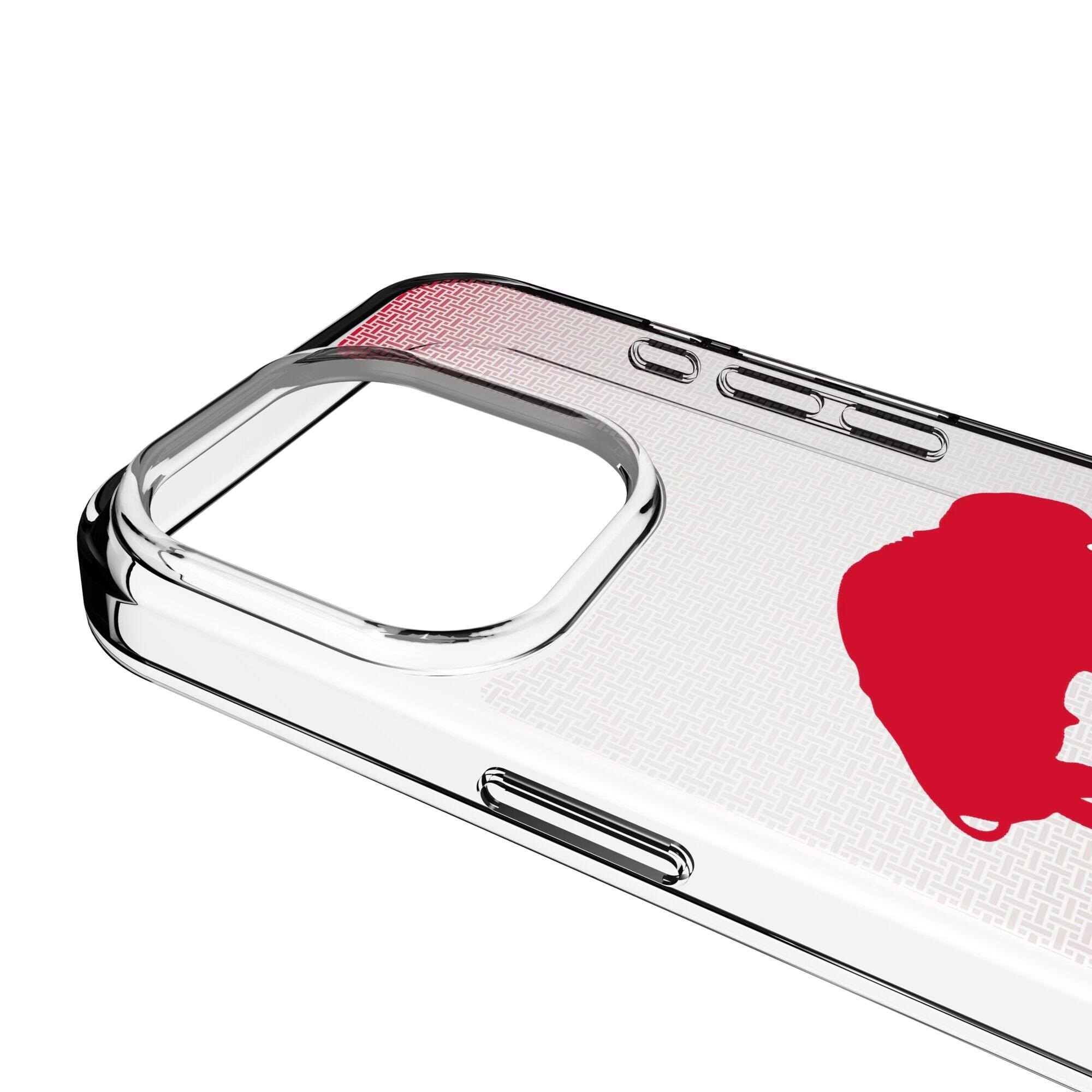 Alt View 2. Keyscaper - Buffalo Bills Linen Logo iPhone Clear Case - 14 - Multicolor.