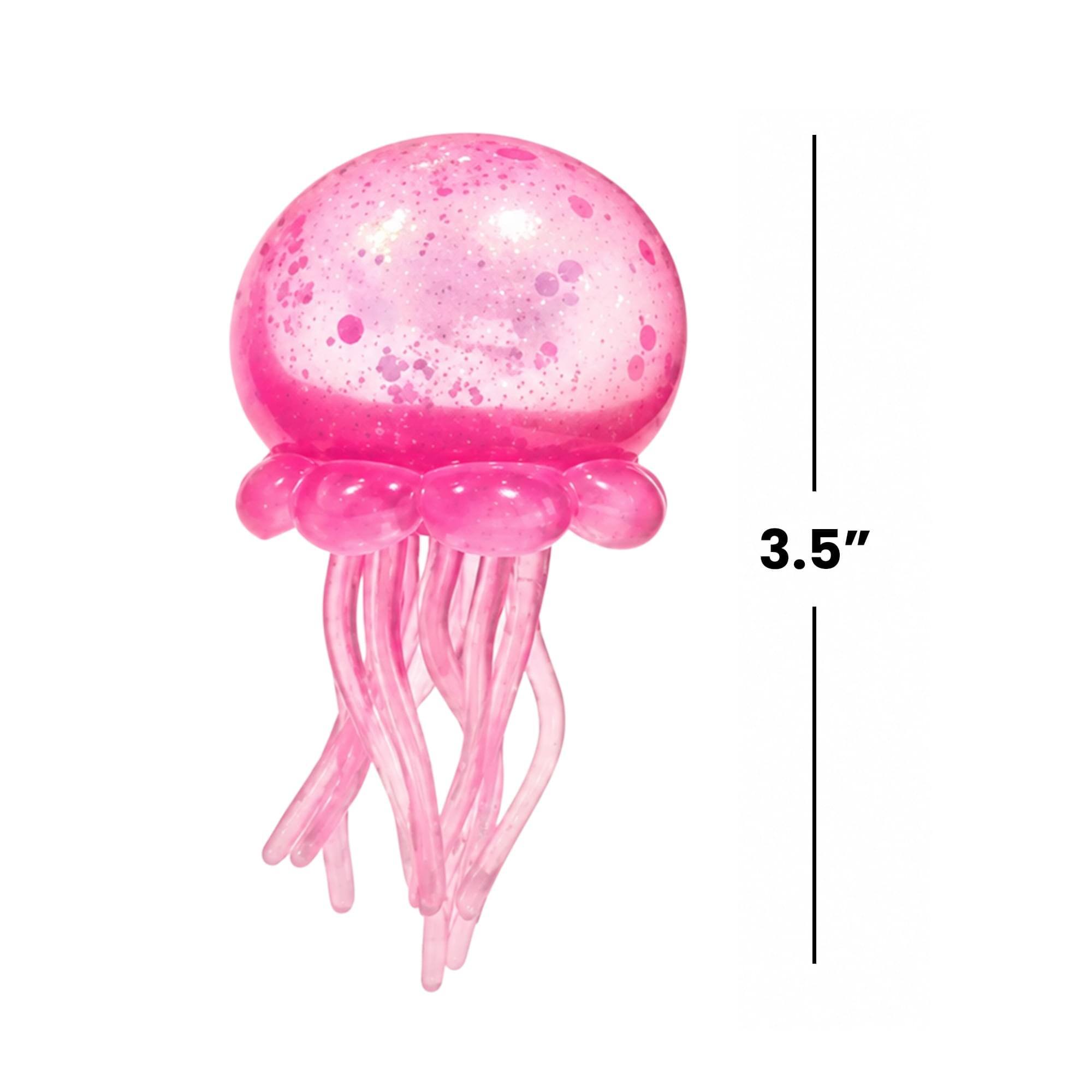 Alt View 1. Puka Creations - Squishy Jellyfish 3.5-Inch Stress Reliever | Pink - Pink.