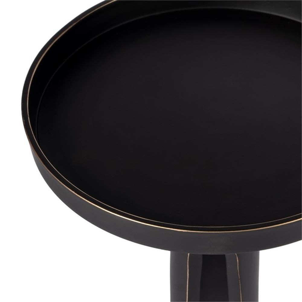 Left. Butler Specialty - Monique Large Pedestal Side Table - Black.