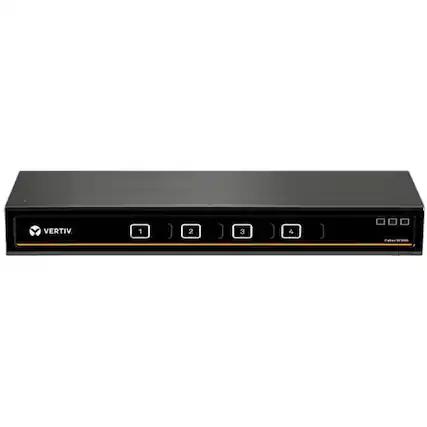 Front. Vertiv - Cybex SC900 Secure Desktop KVM Switch, Dual Head, 4 Port, Universal and DPP, NIAP Version 4.0 Certified (SC945DPH-400) - USB.