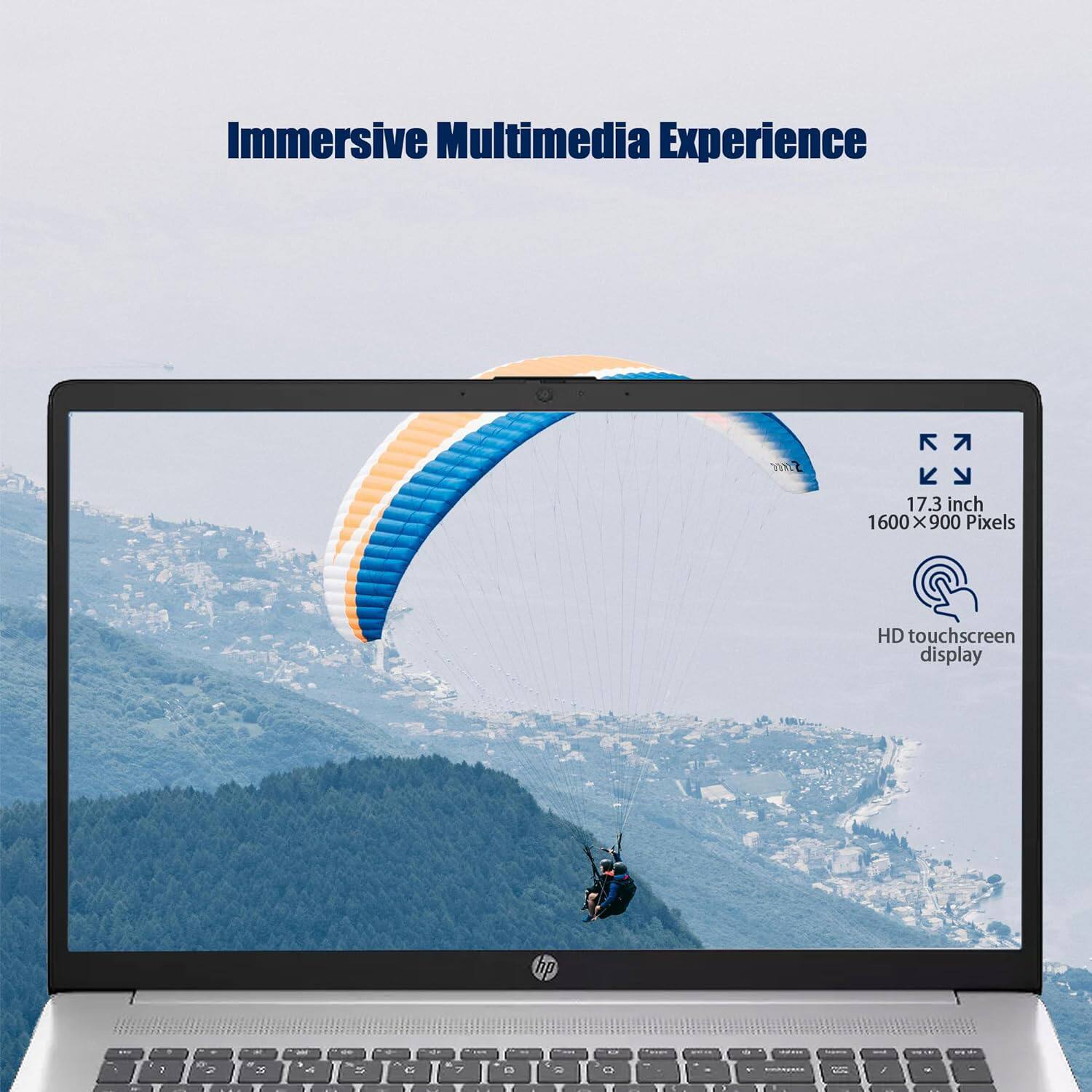Immersive Multimedia Experience vi 7 17.3 inch 1600X900 Pixels HD touchscreen display hp - A 1 2 - . A - & G - , d . C - - , o - : Y : T : V