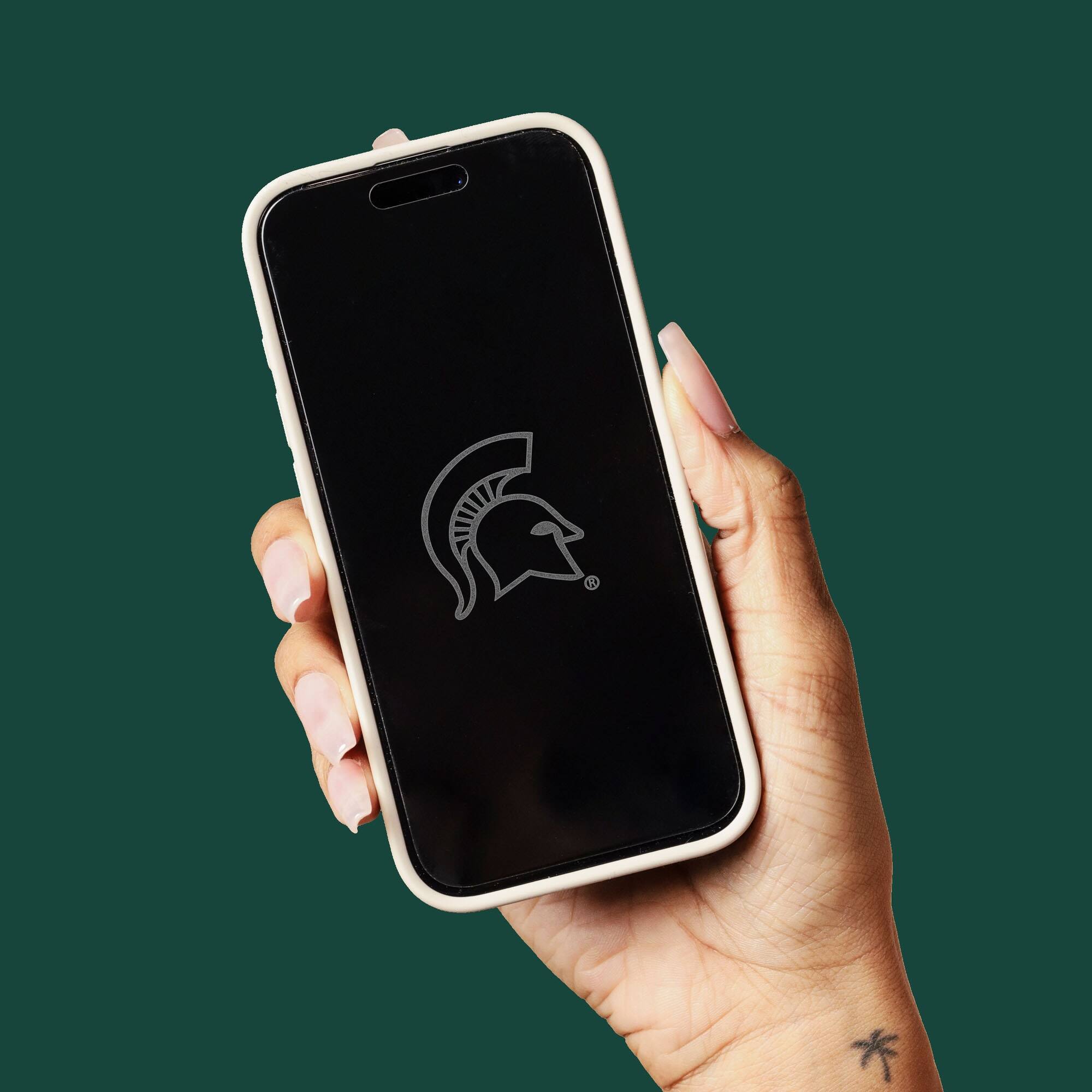 Alt View 3. Screen Skinz - Michigan State Spartans iPhone Privacy Screen Protector - 14 Pro - Multicolor.