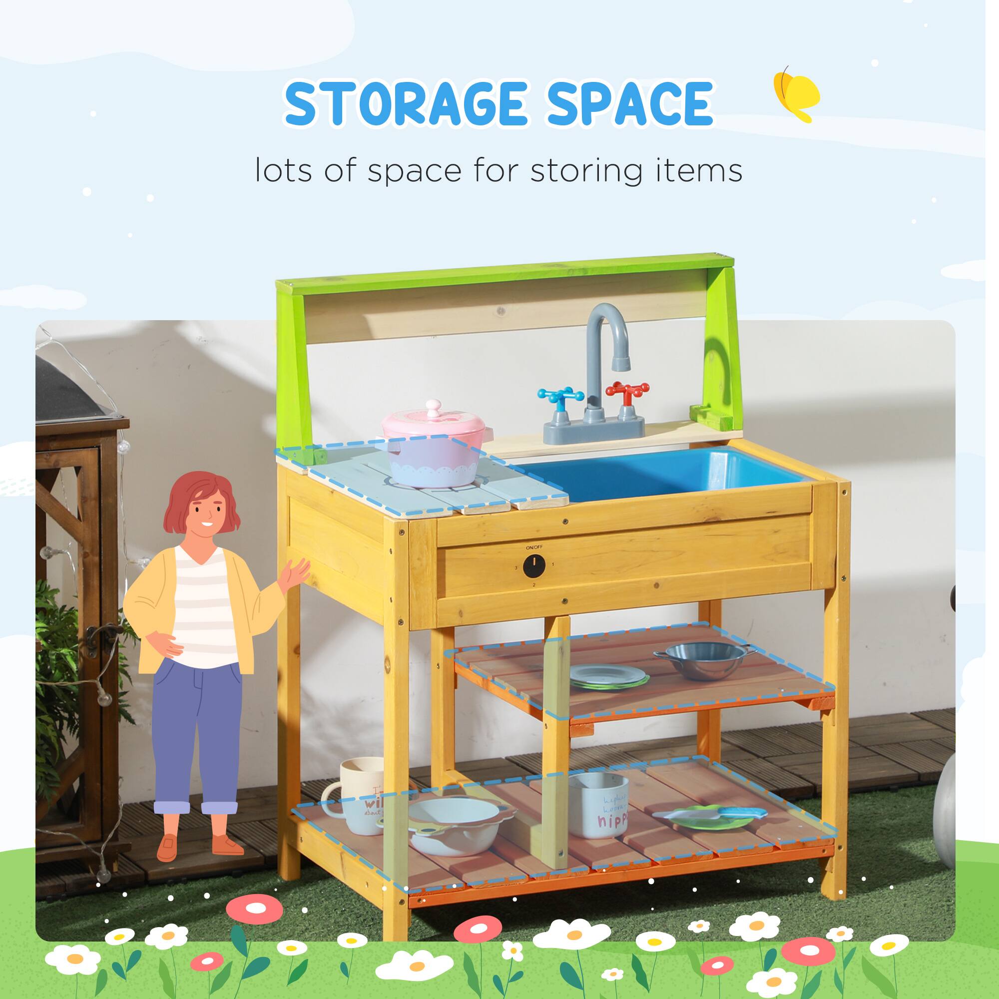 STORAGE SPACE  
lots of space for storing items