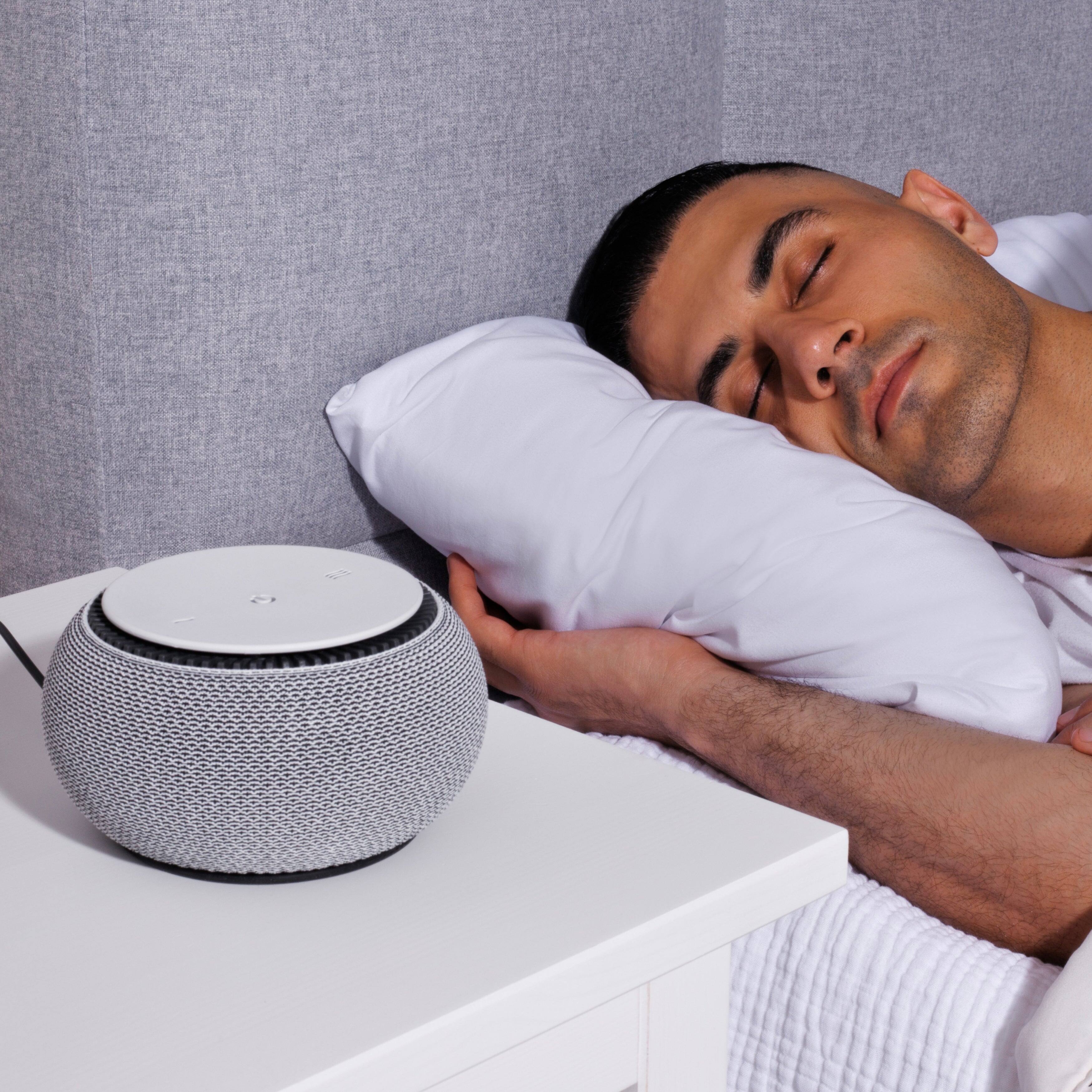 Angle. SNOOZ - SNOOZ Smart White Noise Machine, Non-Looping White Noise with Real Fan Inside - Cloud.