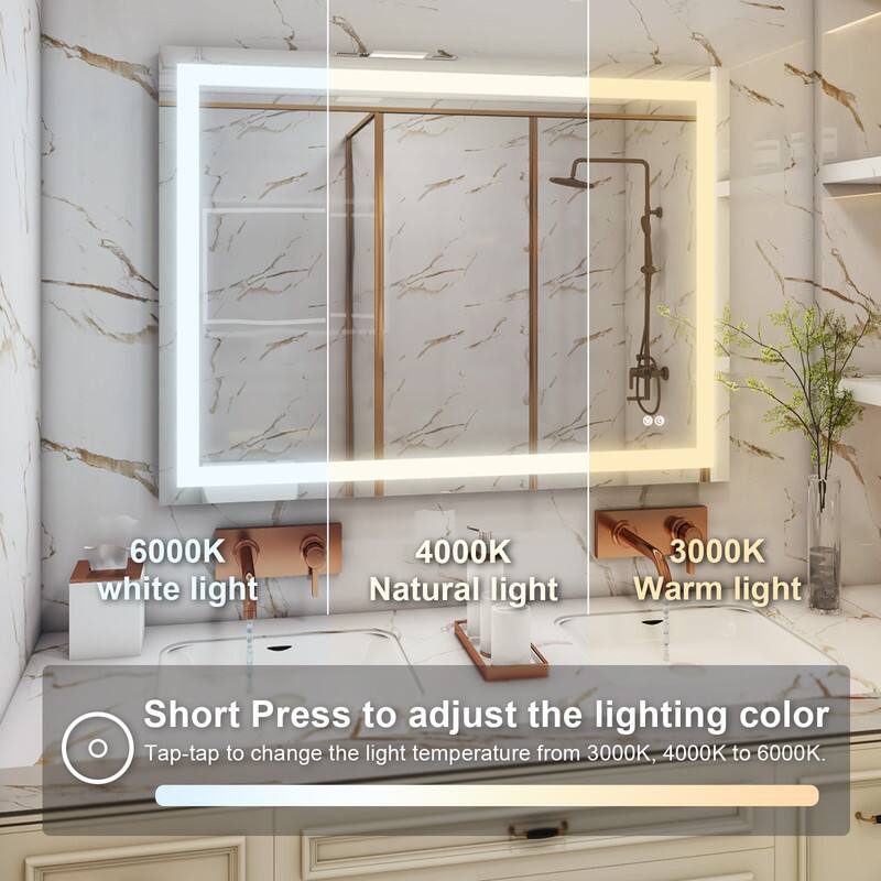 - 6000K white light
- 4000K Natural light
- 3000K Warm light

Short Press to adjust the lighting color

Tap-tap to change the light temperature from 3000K, 4000K to 6000K.