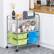 Alt View 3. Costway - 4 Drawer Rolling Storage Cart Scrapbook Paper Office School Organizer - Green + Blue.