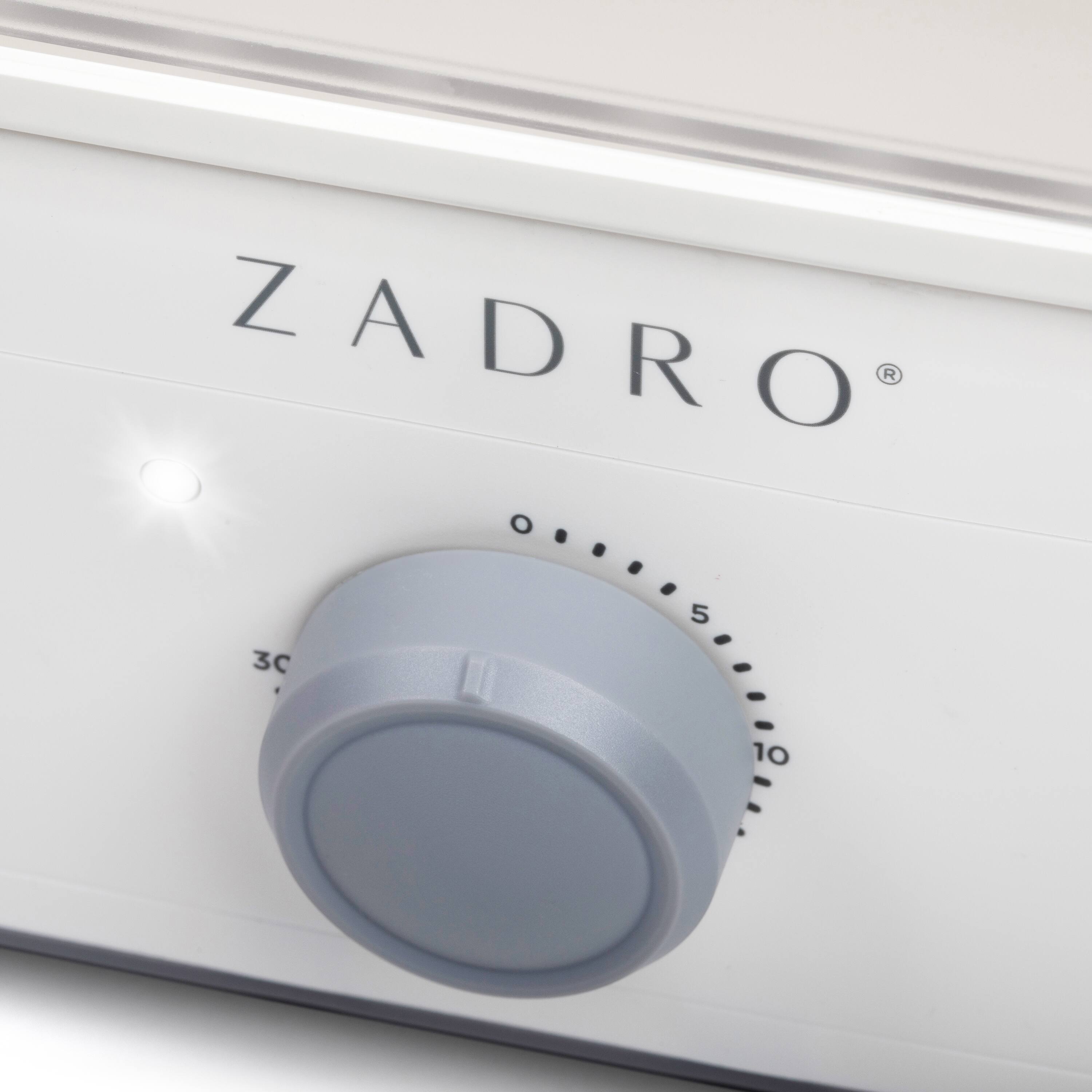 Angle. Zadro - Zadro 8-Liter Towel Steamer with Tongs - White.