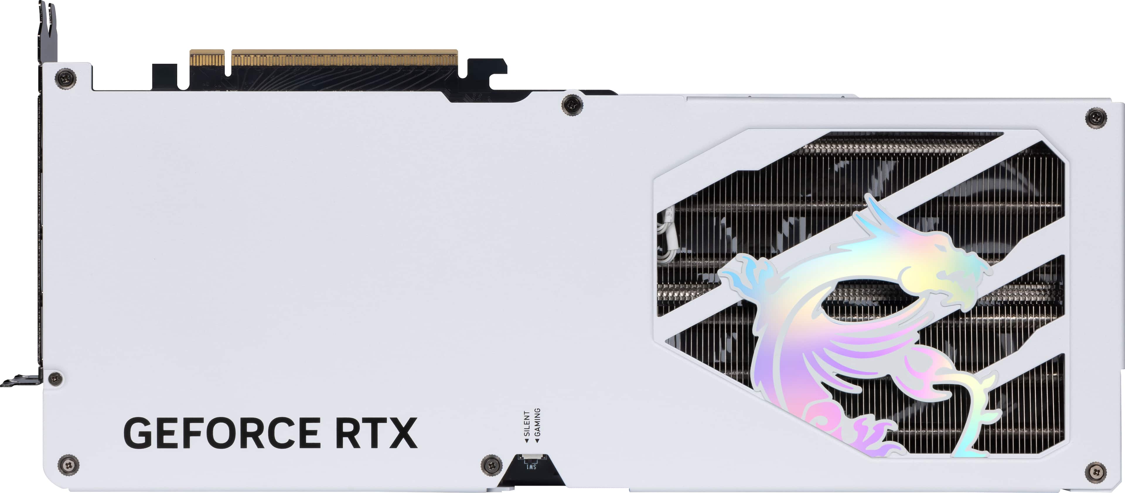 The text on the image reads "GeForce RTX 14 Silent Gaming 1 + SRS."