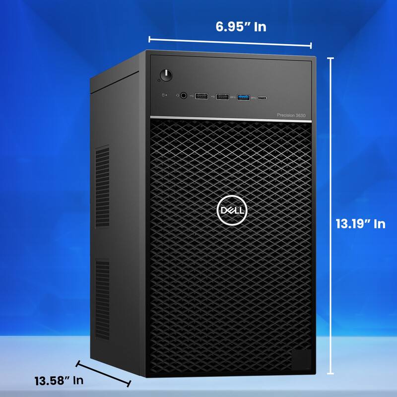 6.95" In  
Precision 3630  
13.19" In  
13.58" In