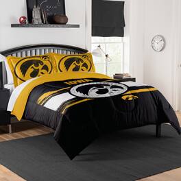 Sweet Home Collection - NCAA Iowa Hawkeyes Comforter & Sham Set- Full/Queen - Multicolored