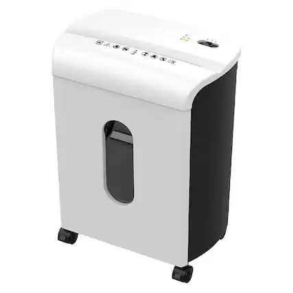 Front. PRIMEPLUS - P-4 Security Level 12-Sheet Cross Cut Paper Shredder with 4.76-Gallon Pull Bin for Credit Card/CD Office Use.