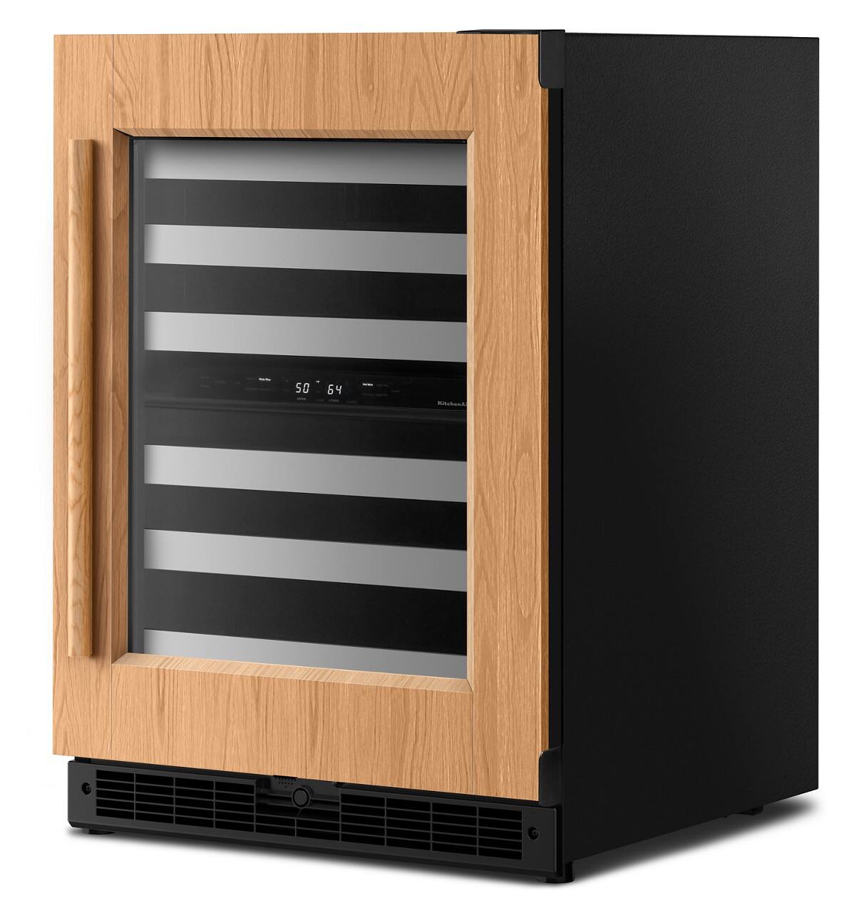 Left. KitchenAid - 46-Bottle Wine Cellar - Panel Ready.