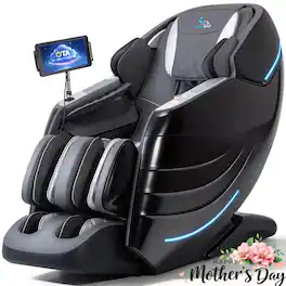 MassaMax - MD328 OTA Update Massage Chair,Full Body Zero Gravity, APP Control ,Heat & Foot rollers Massage - Black