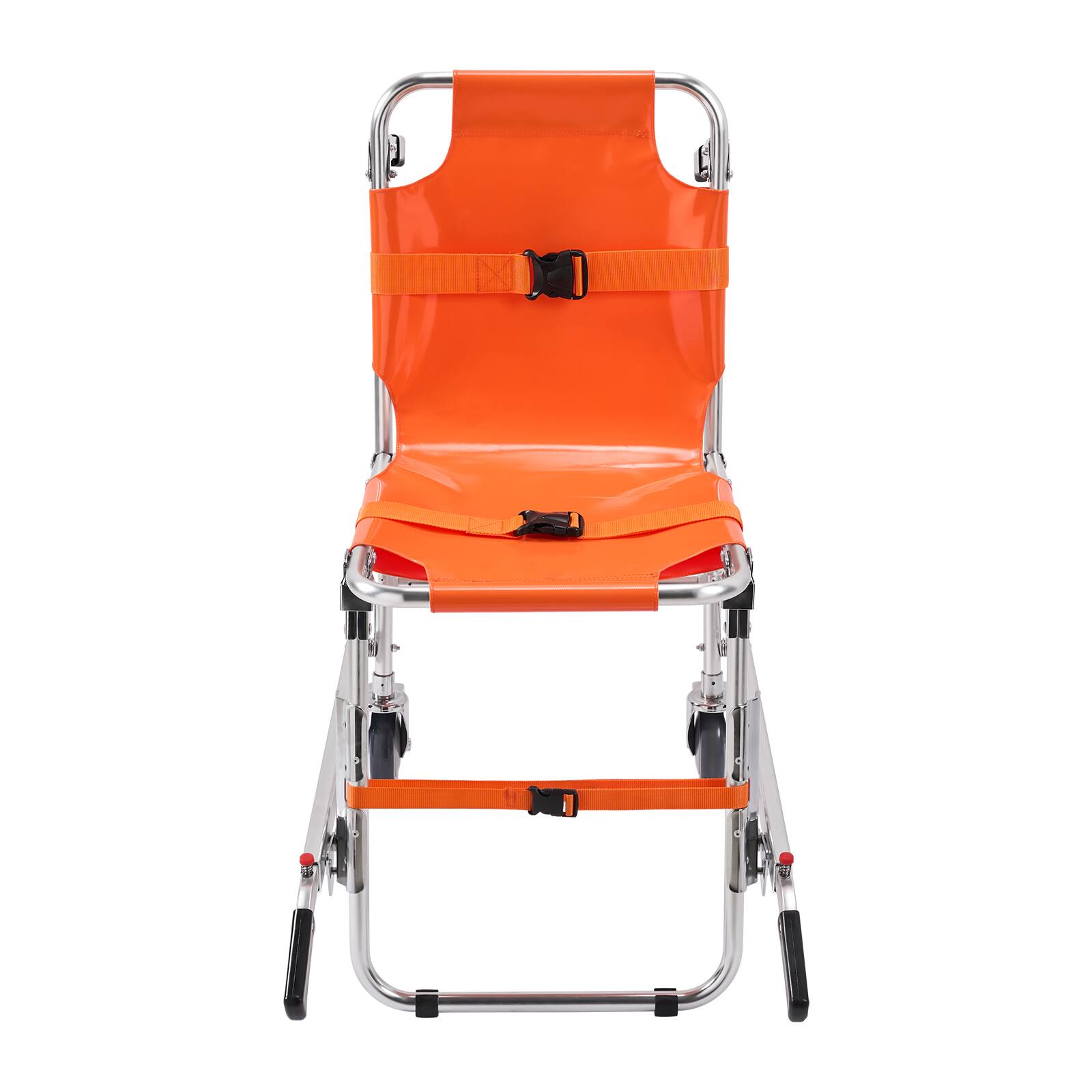 Alt View 5. VEVOR - EMS Stair Chair, 350 lbs Load Capacity, Foldable Aluminum Emergency Stair Climbing Wheelchair with 2 Wheels - Sliver,Orange.