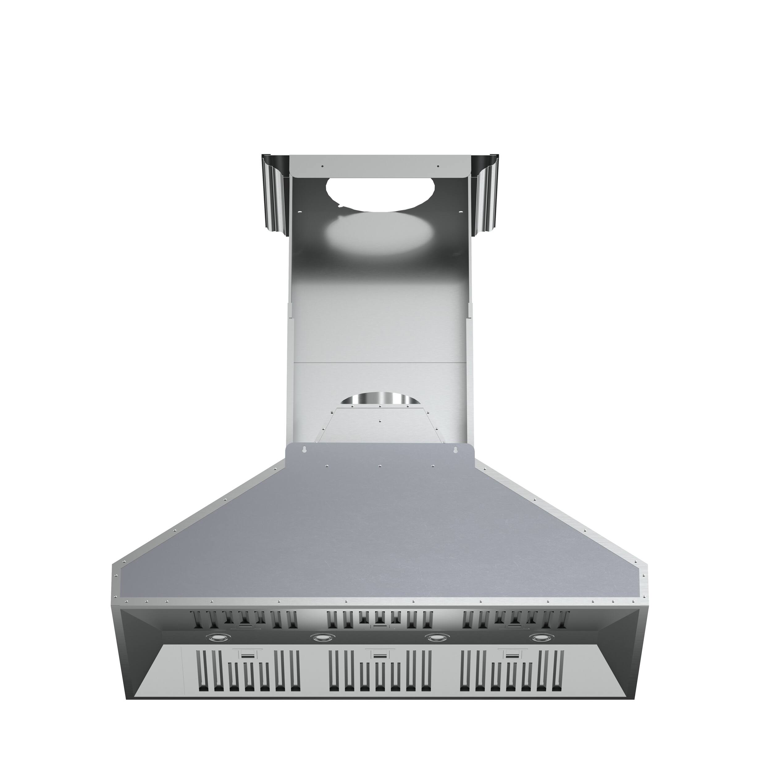 Back. Forno Appliances - Orvieto 48'' Wall Mount Vented Range Hood - Silver.