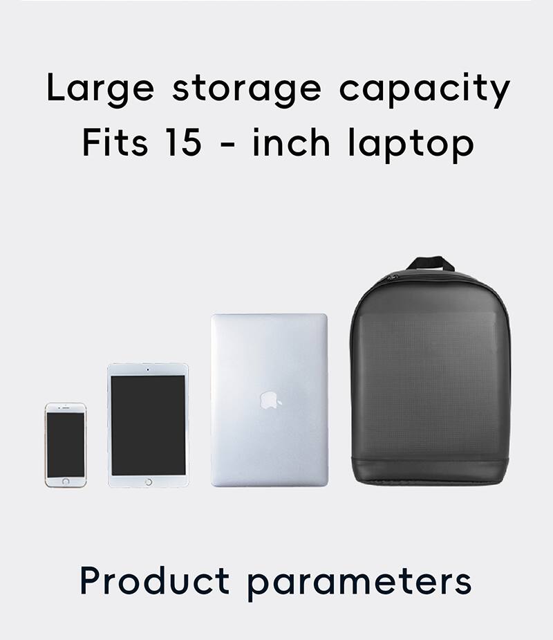 Large storage capacity  
Fits 15-inch laptop  

Product parameters