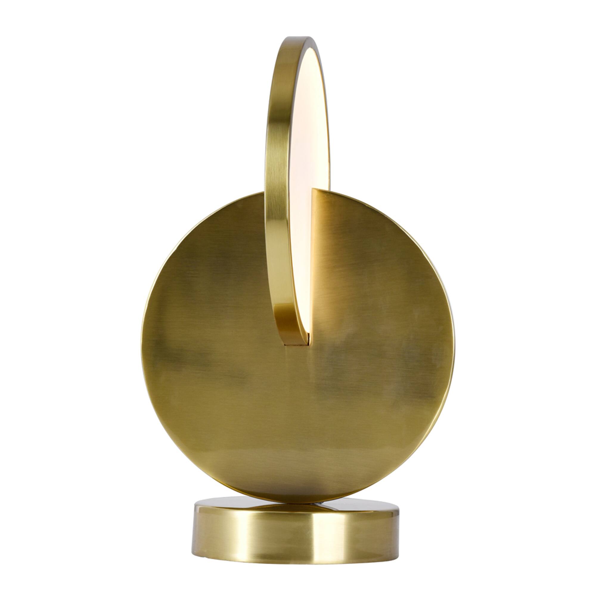 Alt View 2. CWI Lighting - Tranche LED Lamp With Brushed Brass Finish - Brushed Brass.