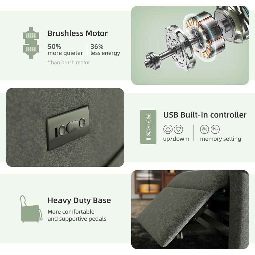 - Brushless Motor
  - 50% more quieter
  - 36% less energy
  - *than brush motor

- USB Built-in controller
  - up/down
  - memory setting

- Heavy Duty Base
  - More comfortable and supportive pedals