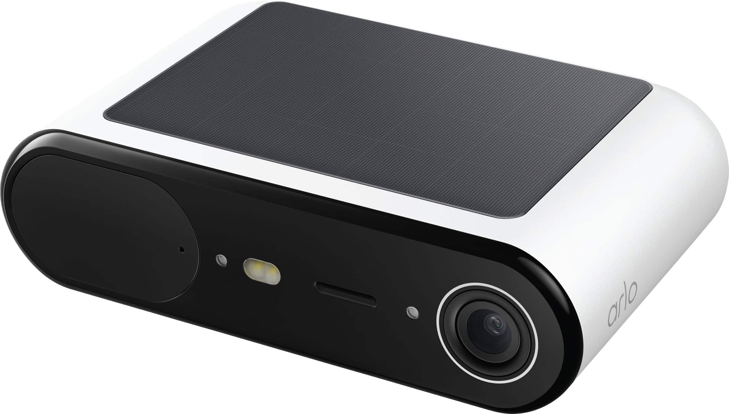 Front. Arlo - Essential Solar Security Camera 2K - Wireless, Solar Powered, 1-Cam - White.