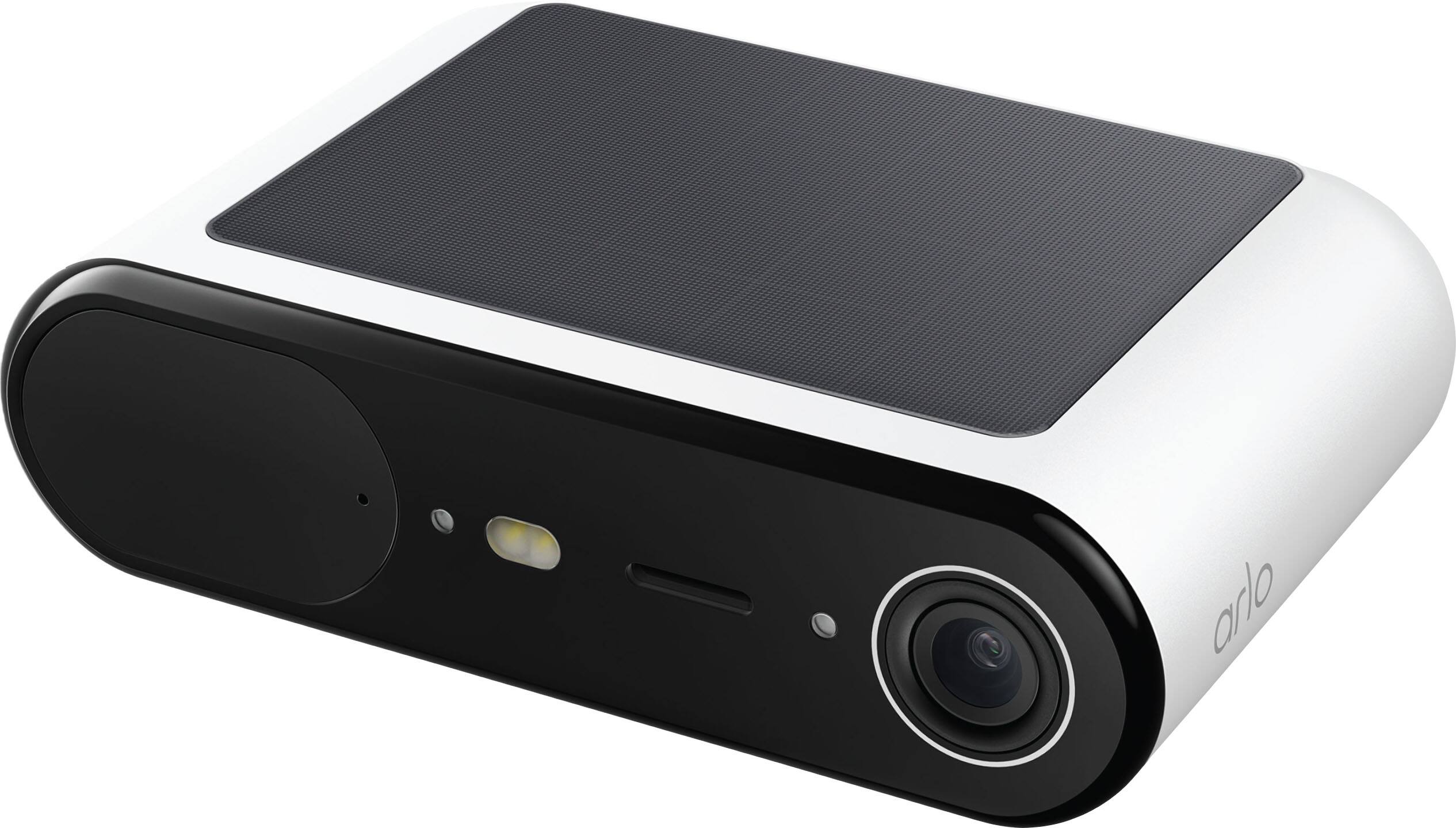 Front. Arlo - Essential Solar Security Camera 2K - Wireless, Solar Powered, 1-Cam - White.