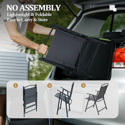 NO ASSEMBLY Lightweight & Foldable Easy to Carry & Store