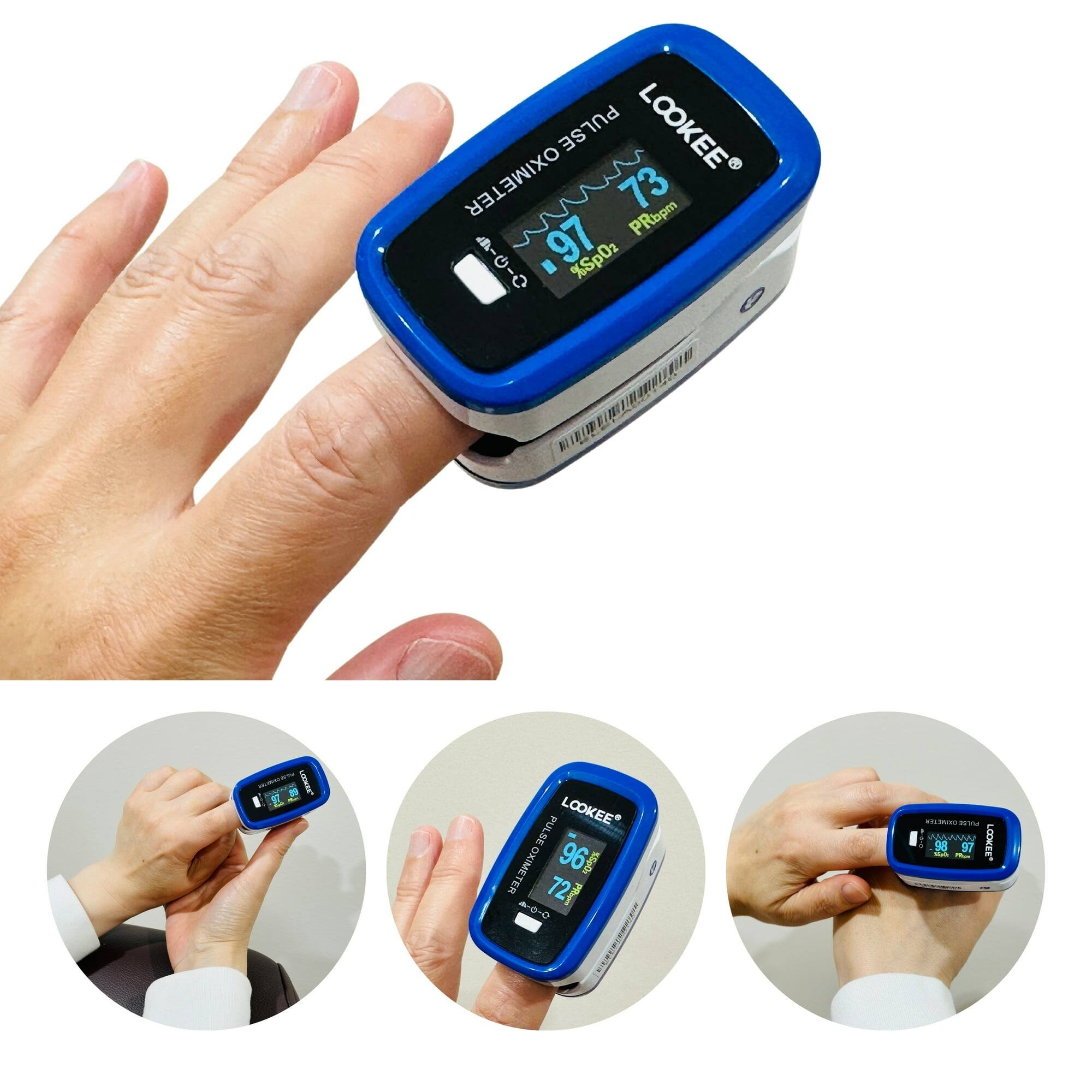 PULSE OXIMETER  
73 PRbpm  
97 %SpO2  

LOOKEE  
PULSE OXIMETER  
72 PRbpm  
96 %SpO2  

LOOKEE  
PULSE OXIMETER  
96 %SpO2  
72 PRbpm  

LOOKEE  
PULSE OXIMETER  
97 %SpO2  
73 PRbpm