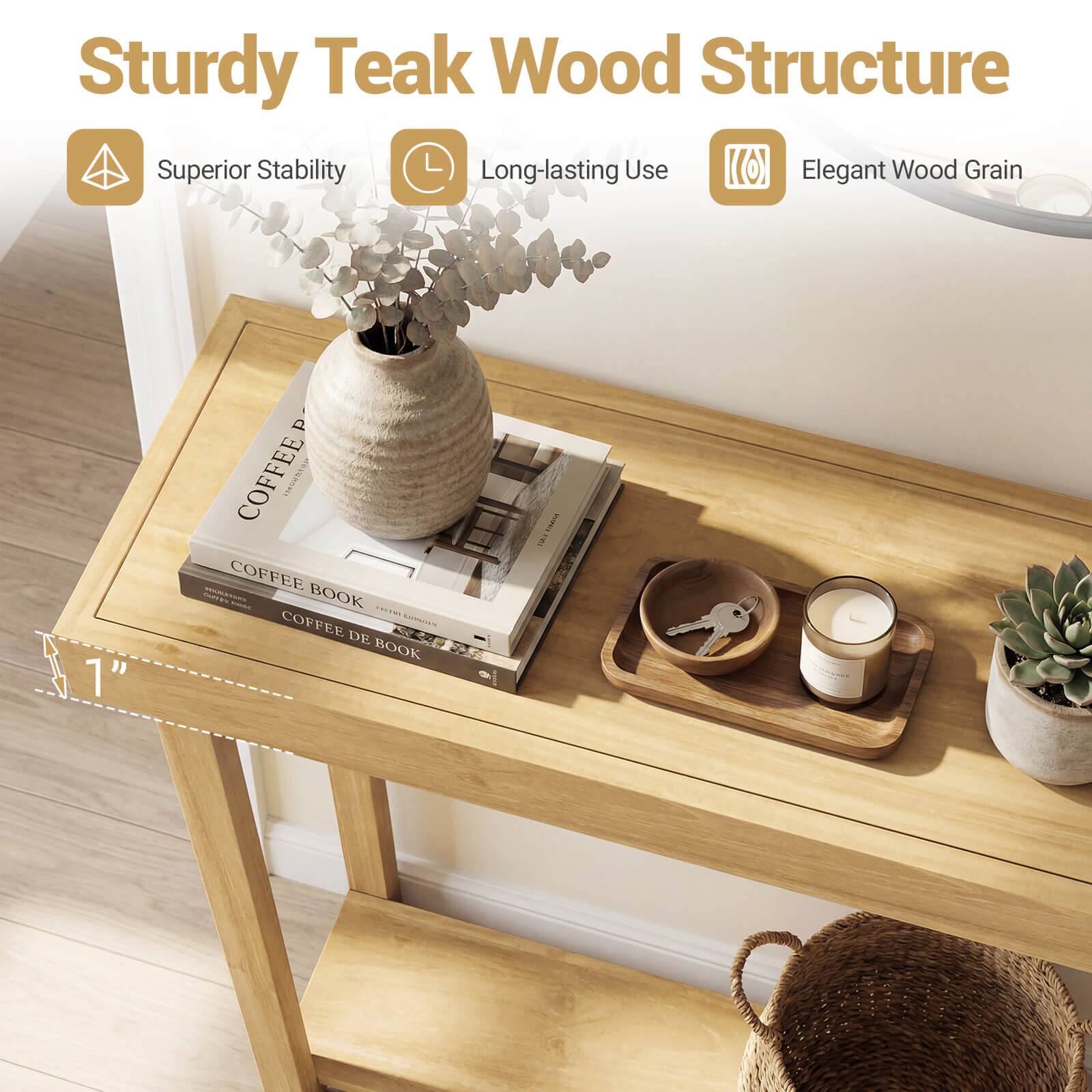 Sturdy Teak Wood Structure  
Superior Stability  
Long-lasting Use  
Elegant Wood Grain  

COFFEE BOOK  
COFFEE DE BOOK  

1"