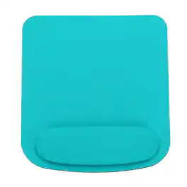 Unique Bargains - Ergonomic Gel Mouse Pad with Wrist Rest Support Memory Foam Mat Non-Slip Base for Office Computers Laptop Keyboard - White/Blue