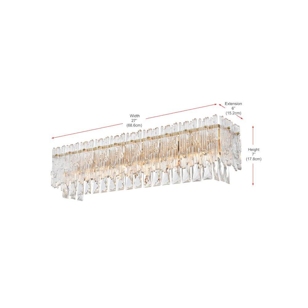Width 27" (68.6cm) Extension 6" (15.2cm) Height 1" (17.8cm)