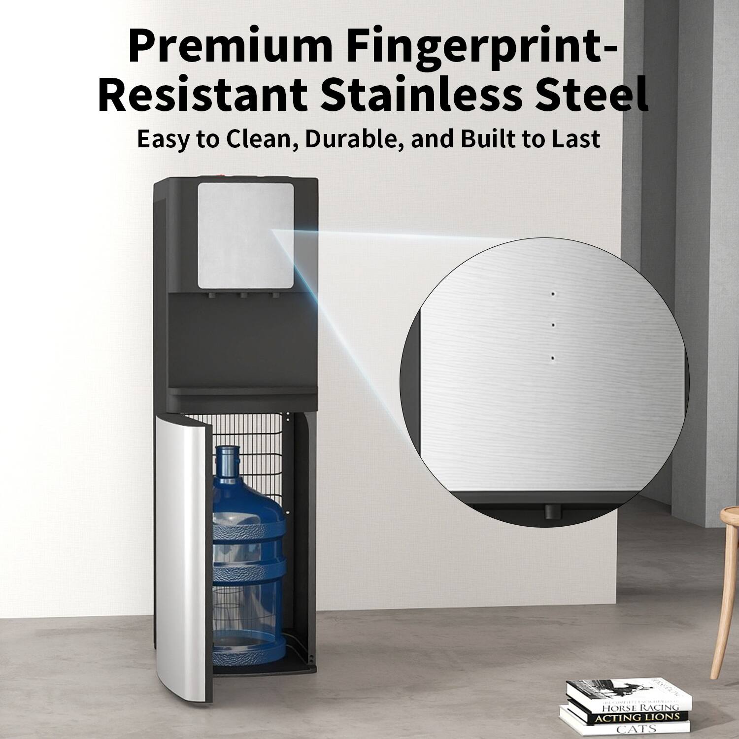 Premium Fingerprint-Resistant Stainless Steel  
Easy to Clean, Durable, and Built to Last  

ACOMBENTO - HORSE RACING ACTING LIONS CATS