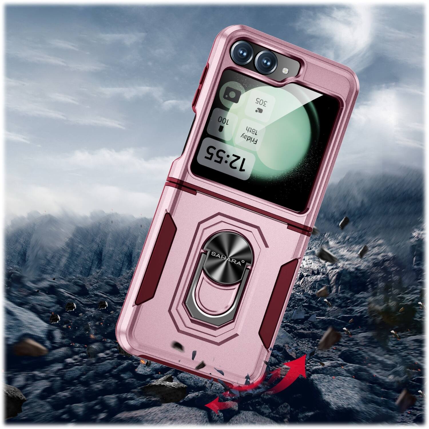 The text on the image reads: "305 100 18th Friday 12:55 SABARA SAB."