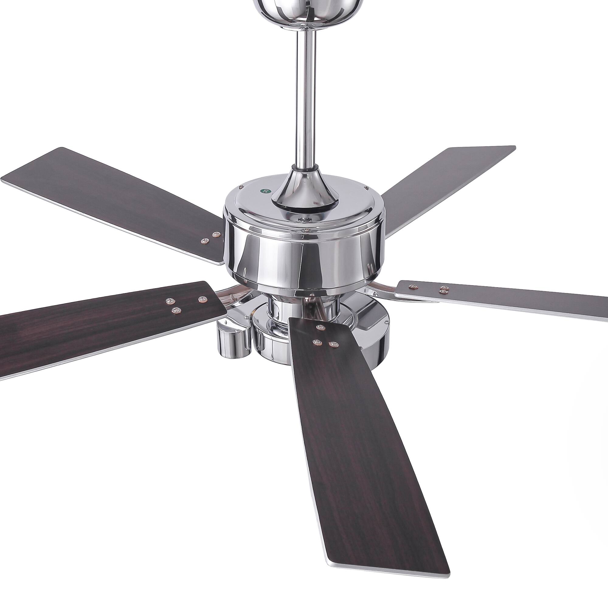 Alt View 9. Parrot Uncle - 52" Chrome Modern Dimmable LED Indoor Ceiling Fan with Light and Remote - Chrome.