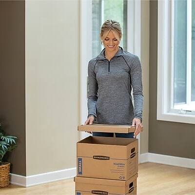 Alt View 3. Bankers Box - Bankers Box Stor/File Medium-Duty FastFold File Storage Boxes, Lift-Off Lid, Letter/Legal Size, Brown, 20/Pack (1277008) - Kraft and Green.