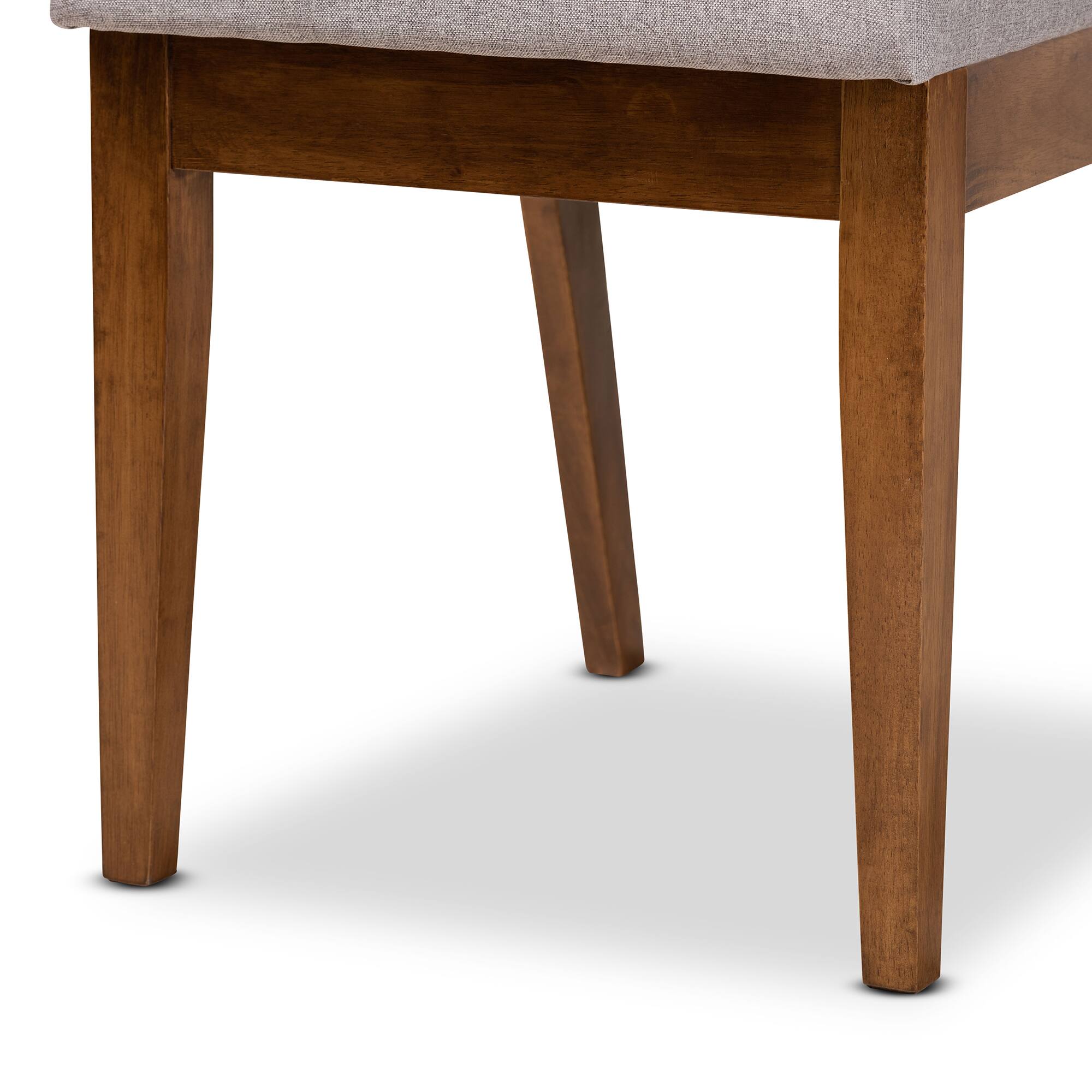 Alt View 1. Baxton Studio - Octavia Modern Fabric Upholstered and Finished Wood 2-Piece Dining Chair Set - Grey/Walnut Brown.