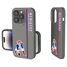 Keyscaper - NFL - New England Patriots - Throwback Logo iPhone Soft Touch Case - 14 - Gray