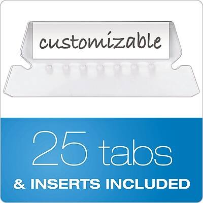 customizable  
25 tabs & inserts included