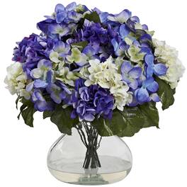 BreeBe - Hydrangea w/Large Vase - Blue Purple