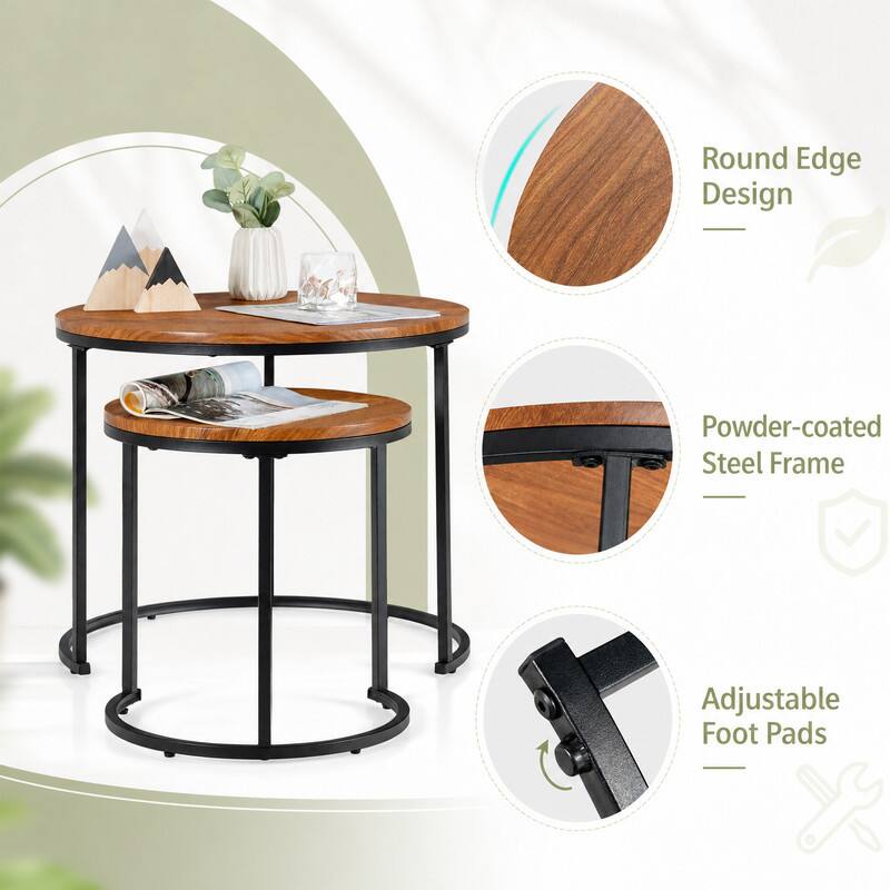 Round Edge Design  
Powder-coated Steel Frame  
Adjustable Foot Pads