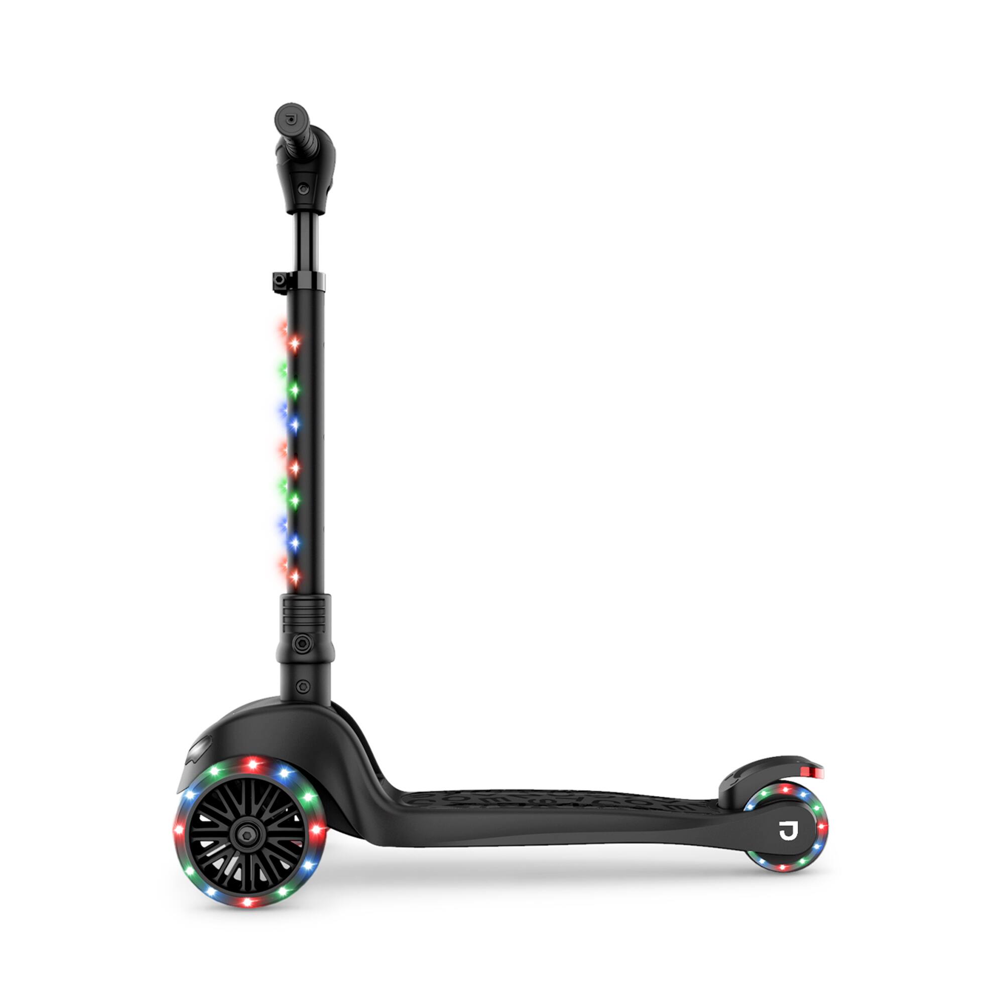 Alt View 5. Jetson - Jetson Mini 3 Wheel Light Up Scooter Adjustable Kick Ride On Toy for Kids, Black - Black.