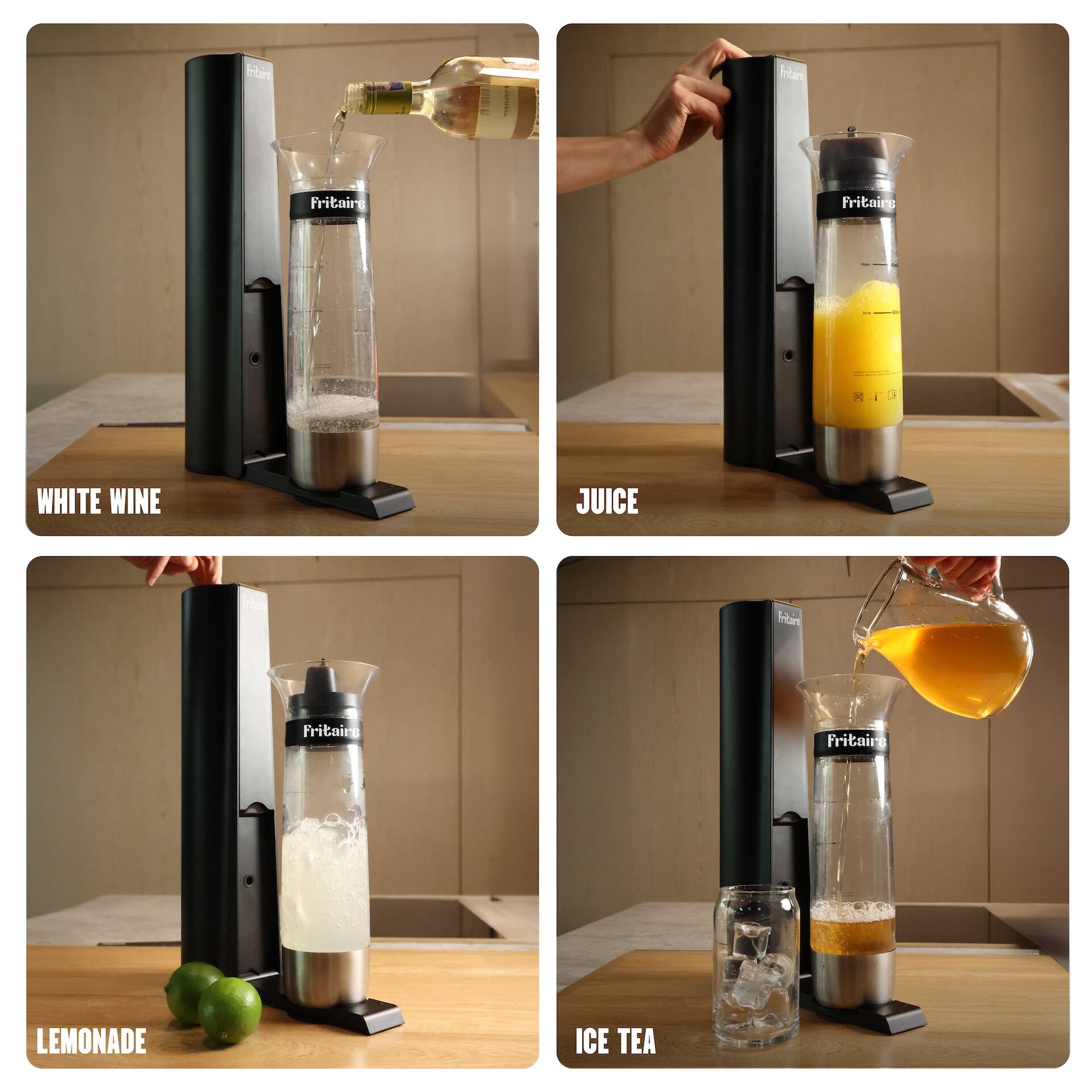 Fritairs - I Fritairs Fritairs  
WHITE WINE JUICE LEMONADE ICE TEA