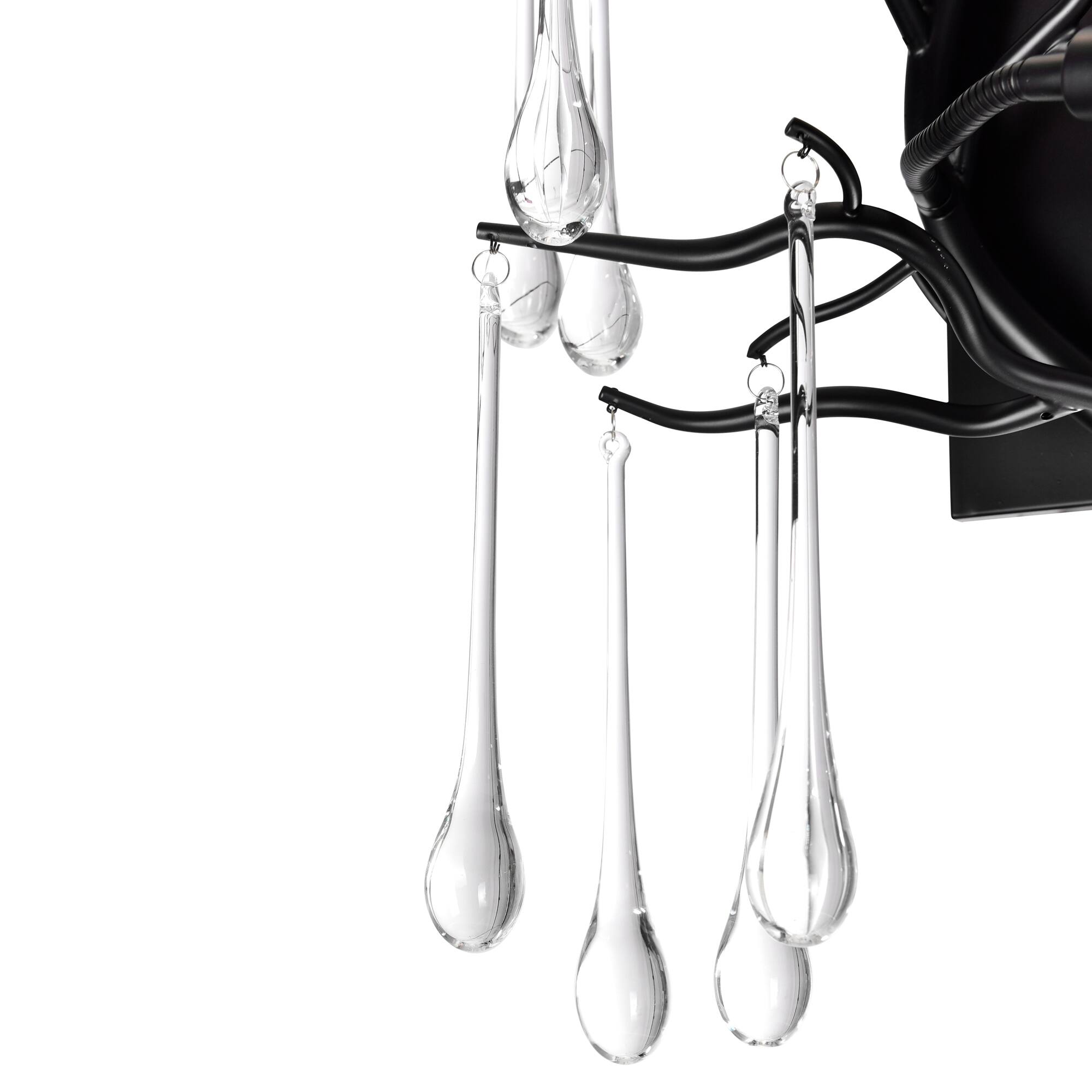 Back. CWI Lighting - Anita 3 Light Wall Sconce With Black Finish - Black.