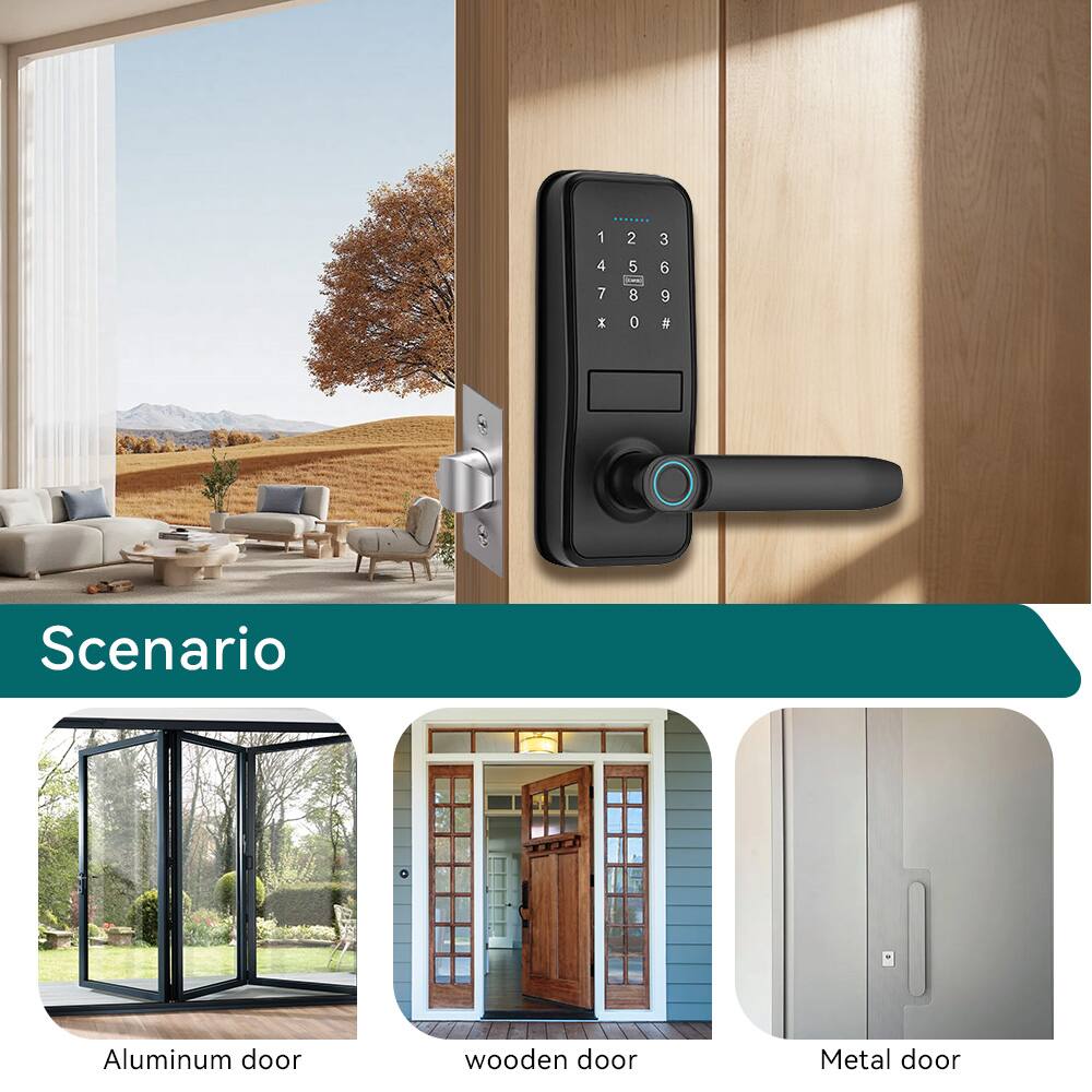 1 2 3  
4 5 6  
7 8 9  
* 0 #  

Scenario  
Aluminum door  
wooden door  
Metal door