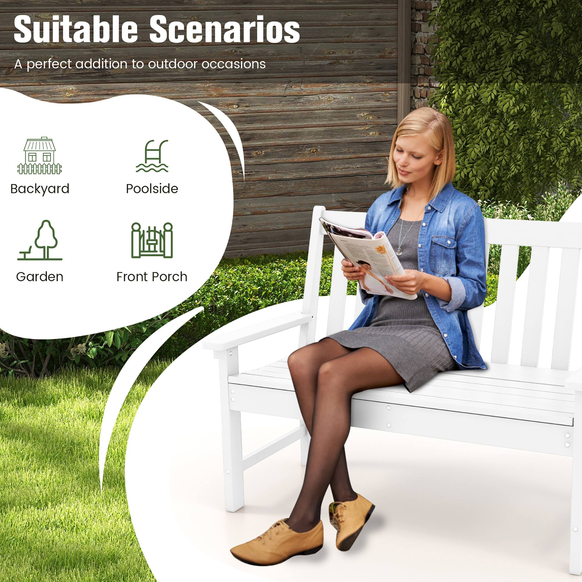 Suitable Scenarios
A perfect addition to outdoor occasions
Backyard
Poolside
Garden
Front Porch