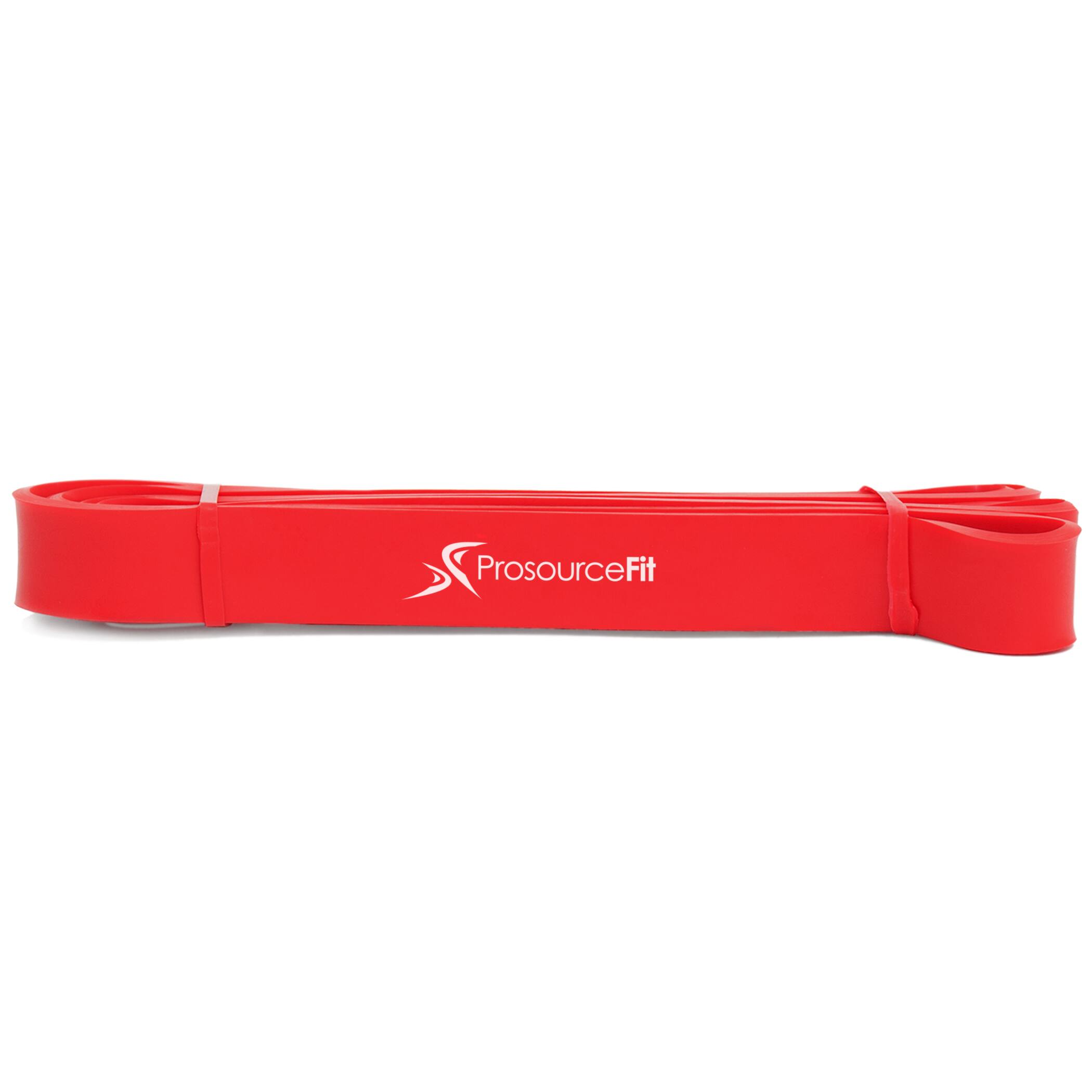 Front. ProsourceFit - ProsourceFit XFit Loop Resistance Bands, 40lb to 80 lb - Red.