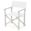 Front. Gymax - Gymax Folding Director Chair w/ Acacia Wood Frame & Machine Washable Oxford Fabric - Off White.