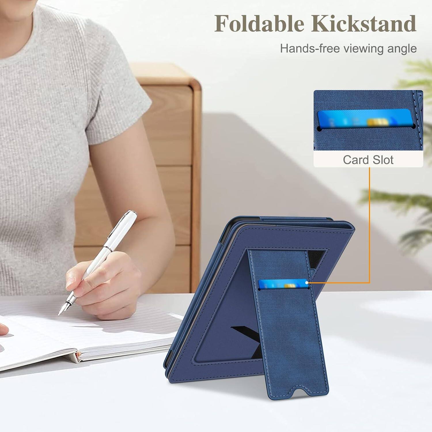 Foldable Kickstand  
Hands-free viewing angle  
Card Slot